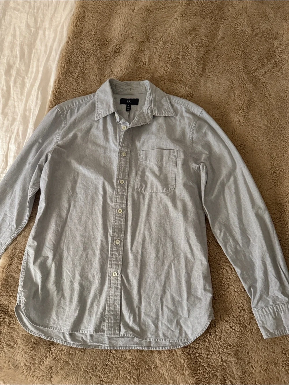 Banana Republic Light grayMen’s Button-Down Shirt